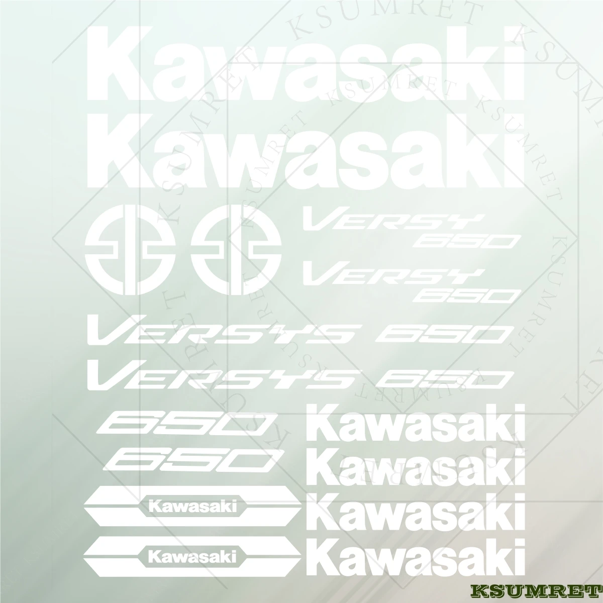 Versys 650 Customize Sticker Vinyl Kawasaki Versys 650 Logo Sticker Motorcycle Sticker Helmet Logo ...