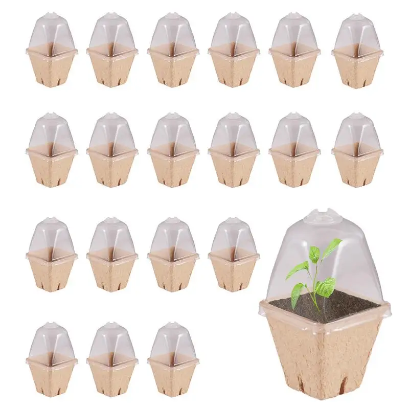 

Compostable Pots for Planting Germination Trays Plant Seedling Starter Cups Eco-Friendly Nursery Tray Pots Garden Supplies