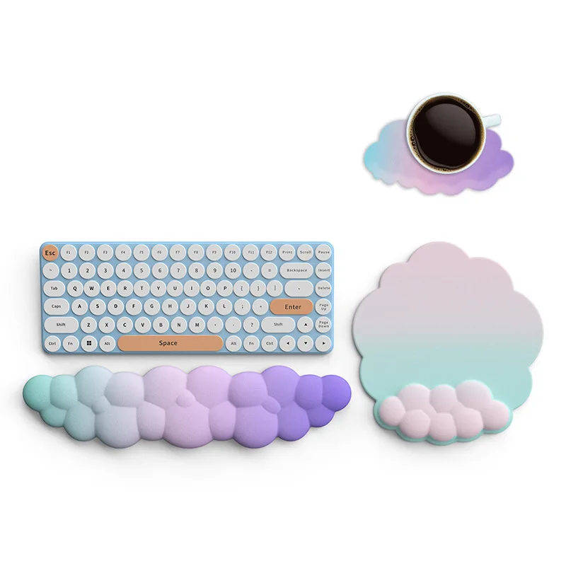 Keyboard Wrist Rest  Mouse Pad Wrist Rest Support Ergonimic Arm Rest Cloud Mousepads And Keyboard Rest Support Office