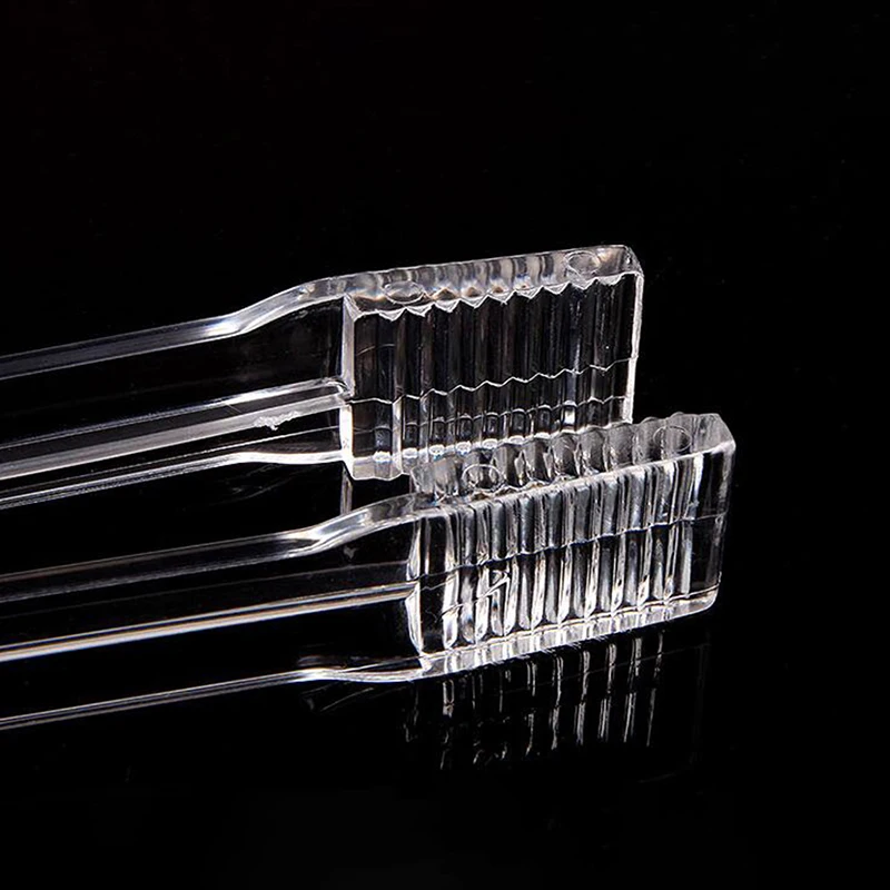 Clear Plastic Barbecue BBQ Clip, Bread Food Ice Clamp, Tongs Tool, Bar Kitchen Accessories, 16*3.5cm, 1Pc