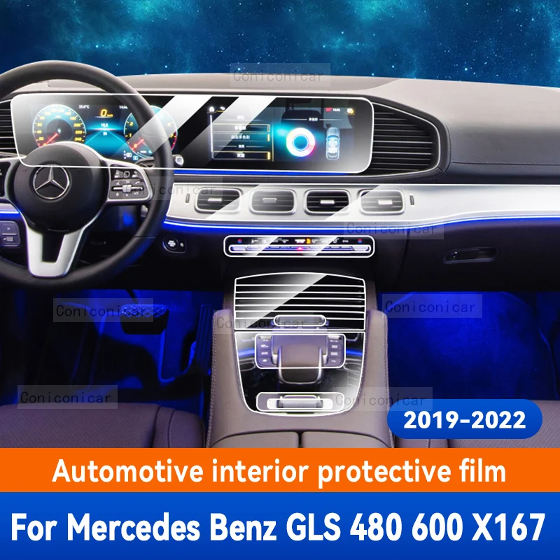 For Mercedes Benz GLS X167 2021-2022Car Interior Center console Transparent  TPU Protective film Anti-scratch Accessories LHD RHD - AliExpress