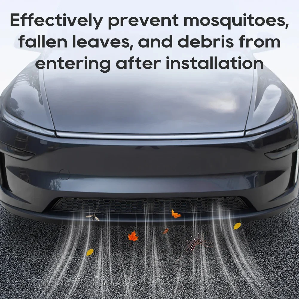 For Tesla Model Y Juniper 2025 Front Bumper Air Intake Mesh Grille Cover Removable Protection Anti Dust Insect Screen Car Decor