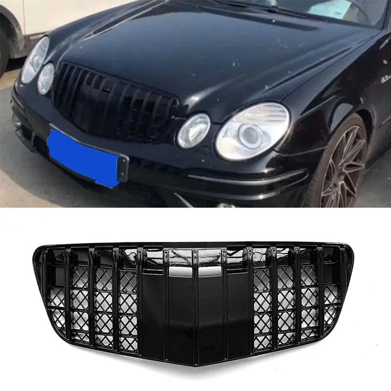 

Front Bumper Grille Grills For Mercedes-Benz E-Class W211 E200 E240 E320 E500 2007 2008 2009 Hood Mesh Grill