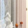 Princess Style Girl Room Pink Grey Lace Patched Curtains for Living Room Bedroom French Window Embroidered Window Screen 3