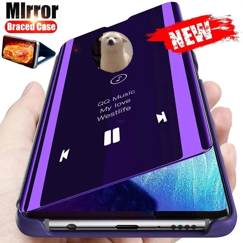 Luxury Smart Mirror Flip Phone Case For Huawei P40 P30 Lite P20 Pro P10 Mate 20 30 10 Leather Protective Stand Cover |