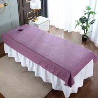 Beauty Bedsheet Cosmetic Salon Sheets Massage Treatment Soft Sheets Spa SPA Bed Table Cover Sheets with Hole 1