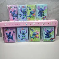 4 Pcs Mixed Disney Stitch Coil Notebook Notebook Cartoon Cute Color Inner Page Mini Notebook 1