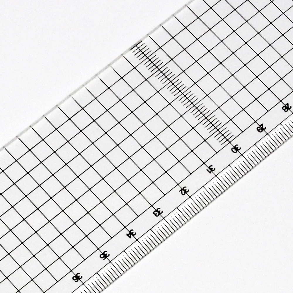 50센티미터 그리드 눈금자, 투명 측정 도구, 엔지니어링, 바느질 및 수공예에 적합하며 정확한 눈금선을 갖추고 있습니다.
