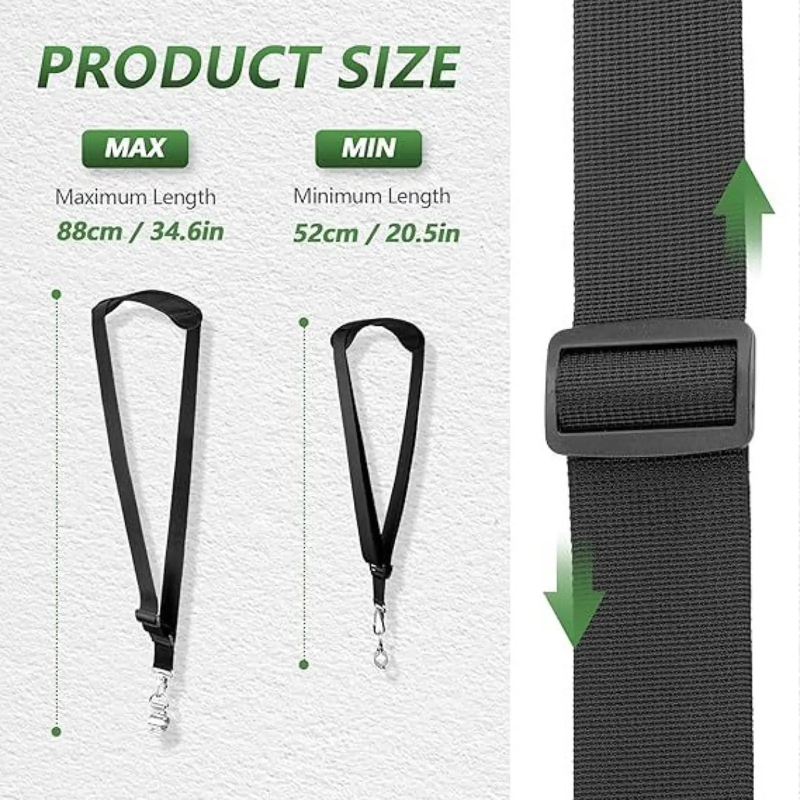 어깨끈 트리머 스트랩, 조절 가능, 교체 가능, 편안함, 부착형 검정색 스테인리스 스틸, 잔디깎이용 나일론