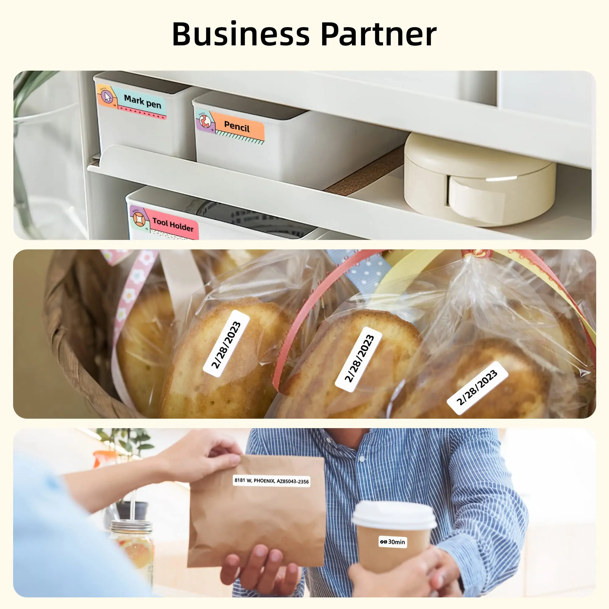 HPRT H11 Label Maker Thermal Mini Label Printer Bluetooth Wireless for Storage, Home, Office, Travel for iPhone Android