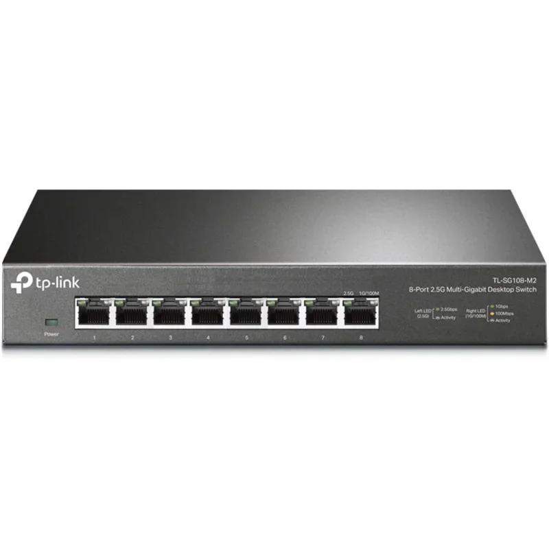 

TP-Link TL-SG108-M2 | 8 Port Multi-Gigabit Unmanaged Network Switch, Ethernet Splitter | 2.5G Bandwidth | Plug & Play | Desk