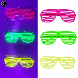 Neon Glowing Party Decor Set with UV Streamers and Fluorescent Accessories - As picture (PURPLE)
