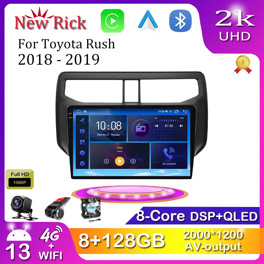 

Android 12.0 For Toyota Rush 2018 - 2019 GPS Navigation Android Video Screen Multimedia Player Head Unit No 2din 4G Wifi