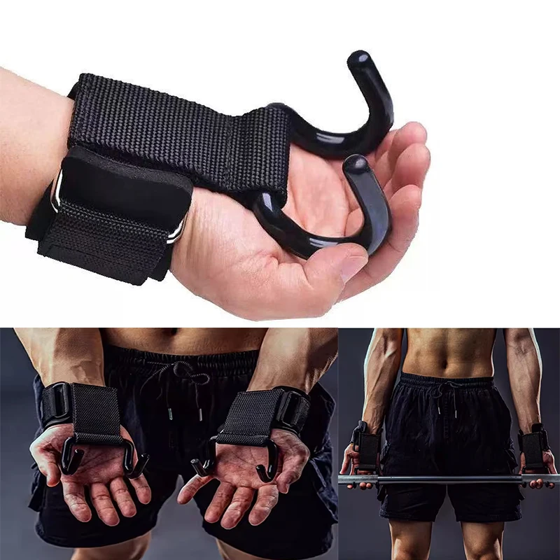 1/2pc Dumbbell Non-Slip Weight Lifting Hookspremium Pair Of Straps Weightlifting Deadlift Chin Pull Up Fitness Hook Training