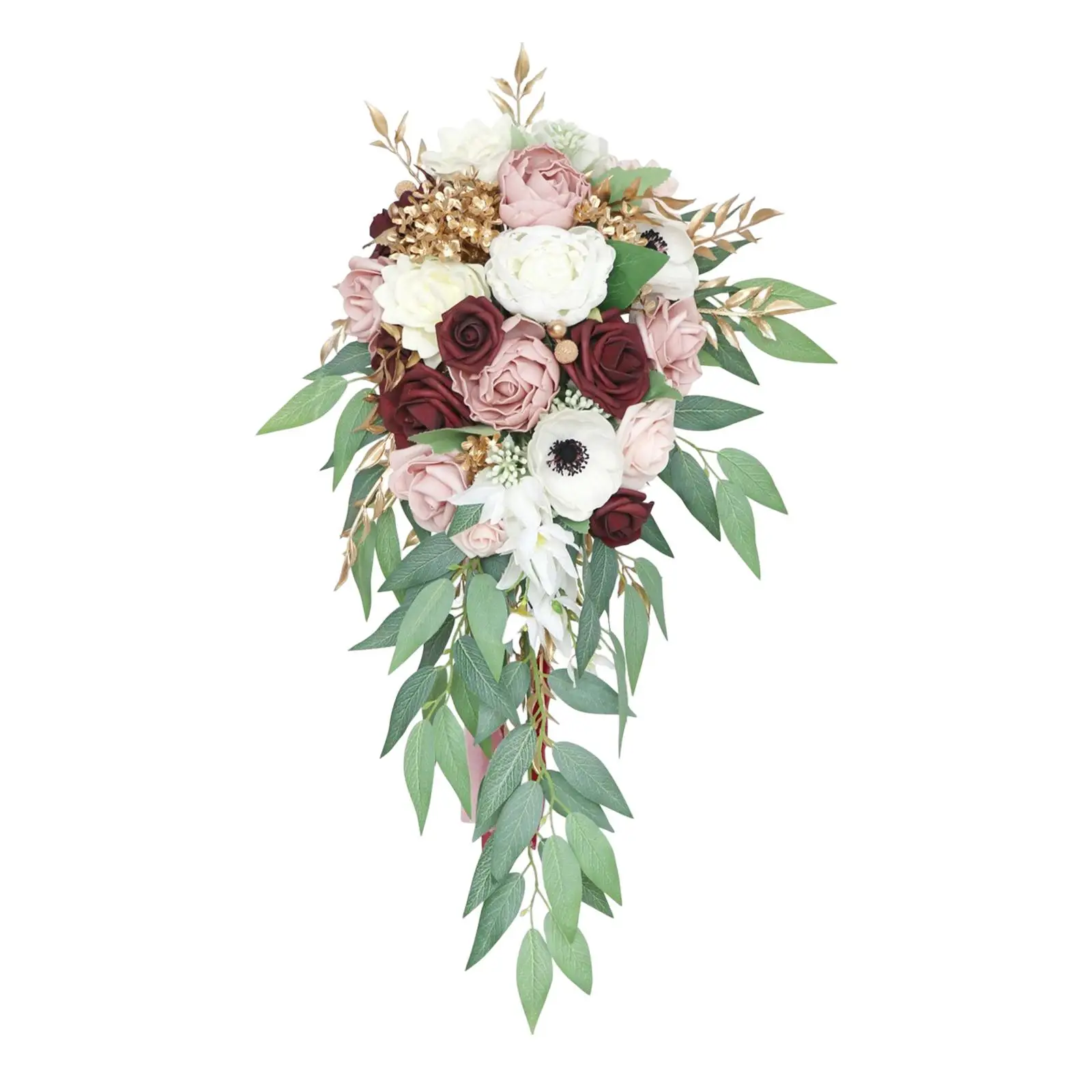1 Pezzo Bouquet Da Sposa Con Fiori Per Sposa E Damigella D'onore, Fiori Artificiali Di Seta Perle Per La Festa Di Nozze Della Sposa (bianco) | SHEIN ALIA