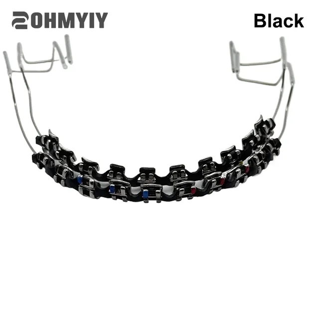 1Pair Dental Metal Braces Archwire Without Hooks Metal Bracket And Orthodontic Ligature Ties Colorful Temporary Tooth Decoration 1