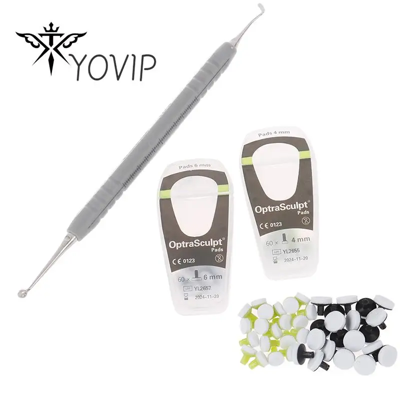 Dental Instruments Composite Resin Filling Spatula Mixing Handle Foam Pads OptraSculpt Teeth Whitening Tool Kit New packaging dental filling spatula
