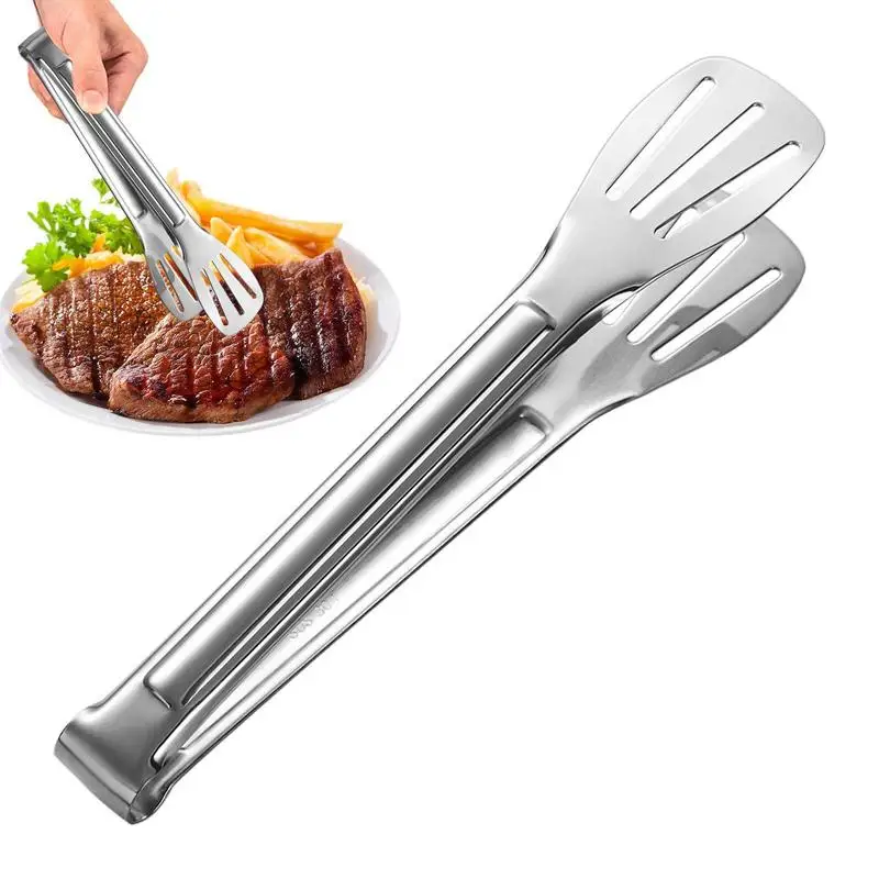 

Stainless Steel Food Tongs Kitchen Access Utensils Buffet Cooking Tools Anti Heat Pastry Bread Clip Clamp BBQ Salad Tong Tools