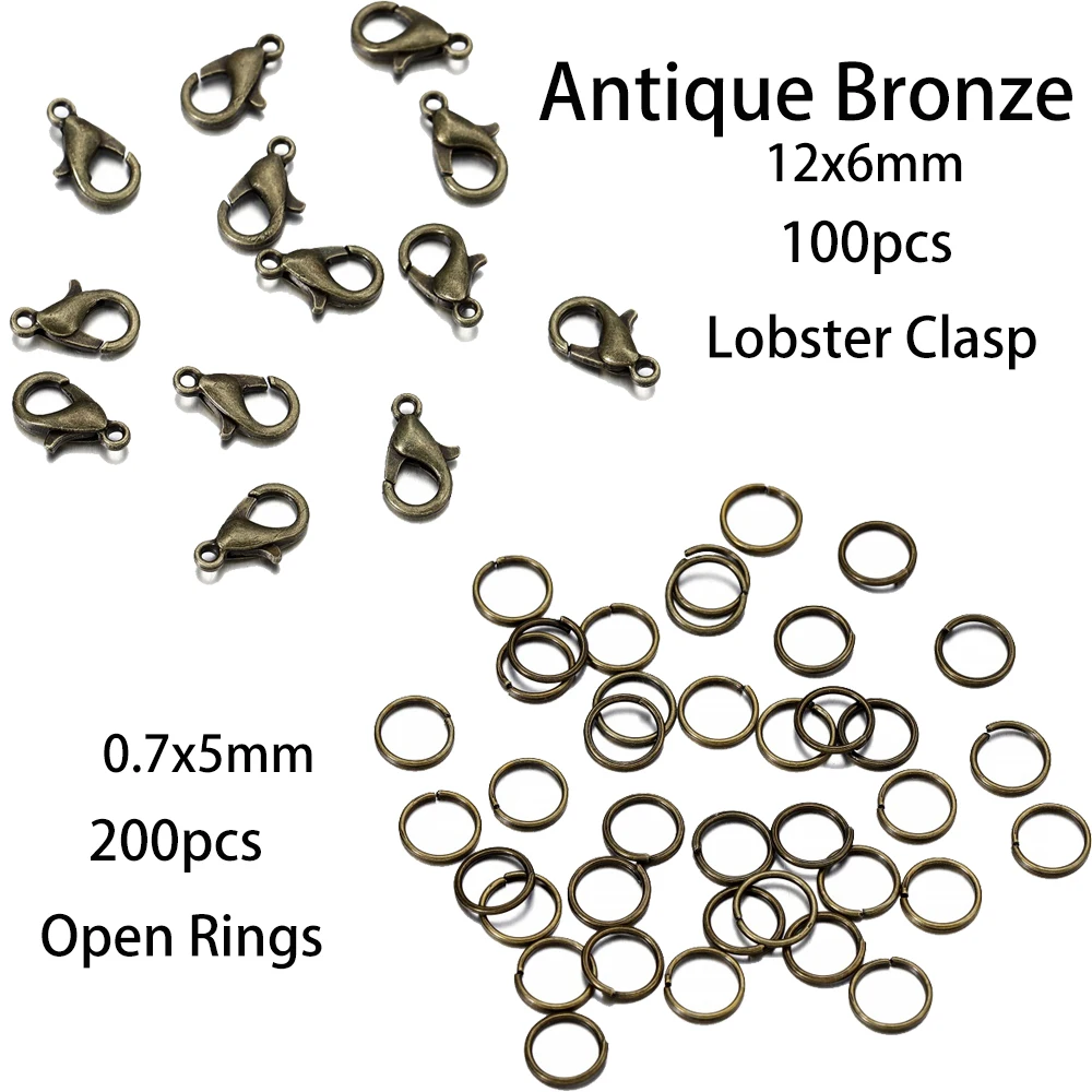Vibrant Jewelry Making Kit - 300-Piece Rings and Clasps Set