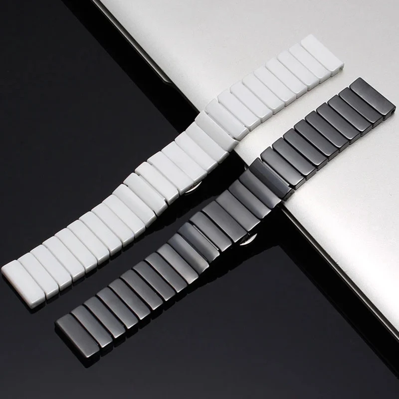 Luxury 22mm Ceramic Watchband Bracelet - Elegant Ceramics Band