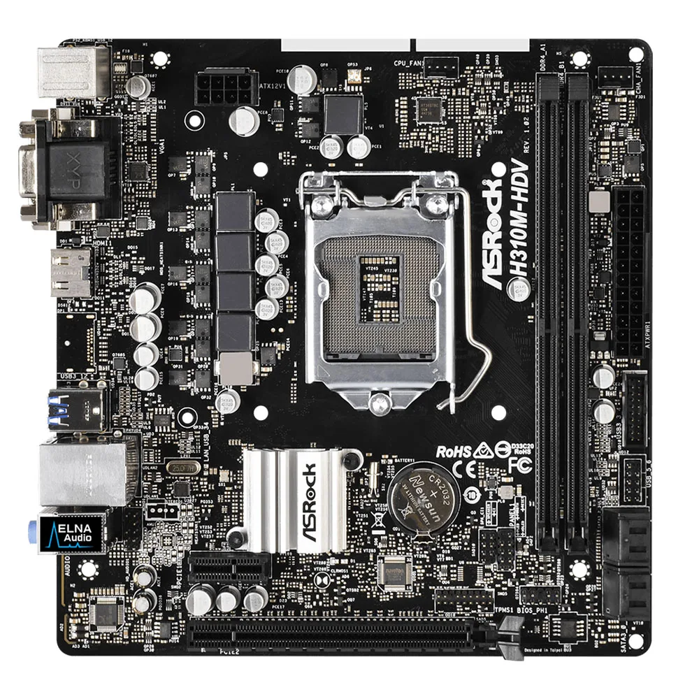 Scheda Madre Desktop Asrock H310M Hdv Itx Usata Intel H310 Lga1151 Ddr4
