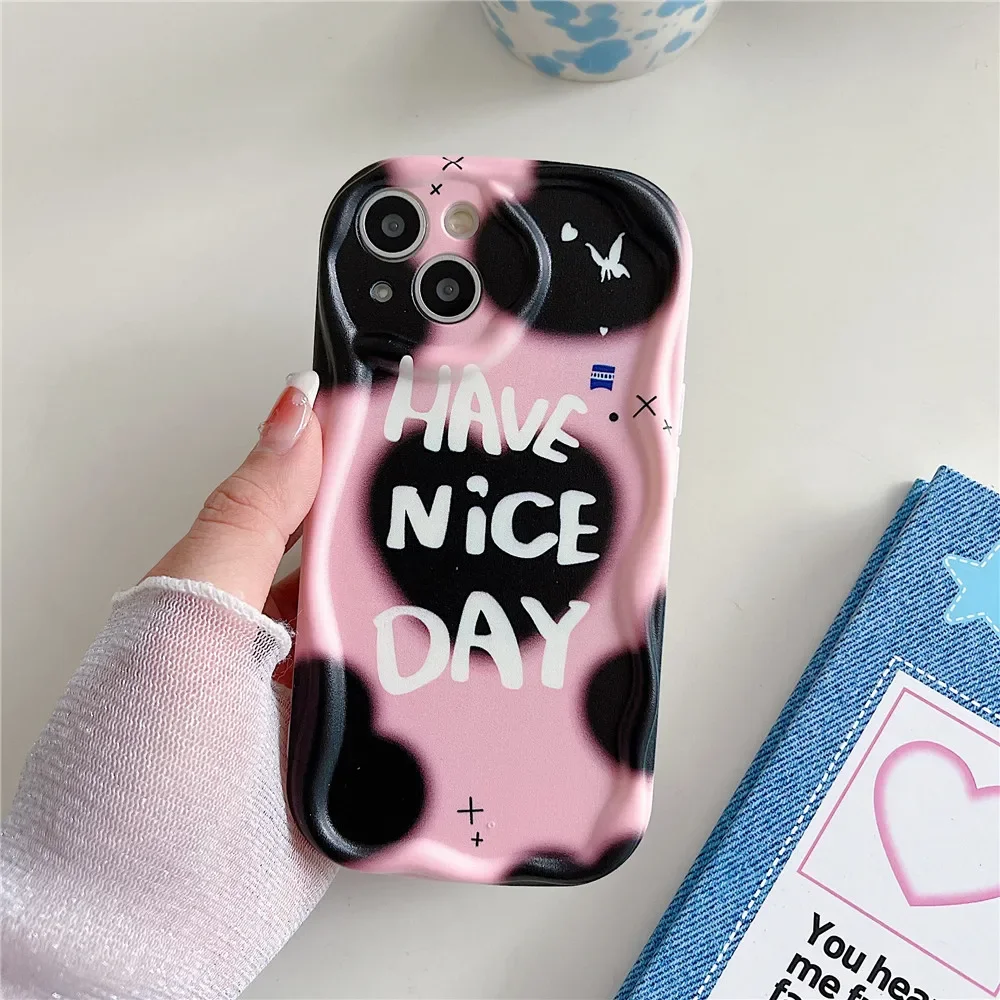 Cute Cream Edge Heart Flower Soft Silicone Phone Case Cover