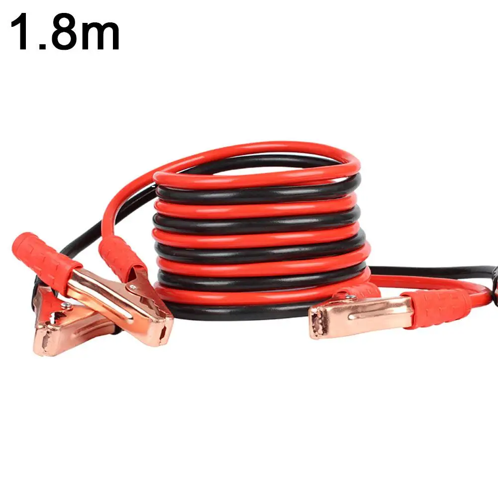1.8m 500A Car Battery Jump Cable Booster Cable Line Emergency Jump Starter Leads Van SUV Double-ended Clamps Clips
