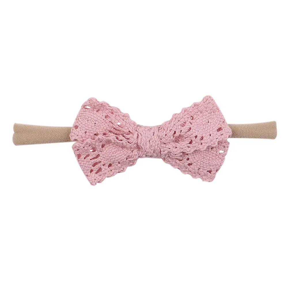 Nylon Baby Girl Headbands Soft Lace Bowknot Hair Accessories