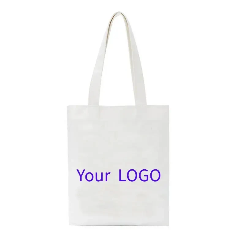 Sublimation Print Shopping Bag Women Ladies Handbag Canvas Tote Shoulder Bag for Promotional Gift For Heat Transfer Print