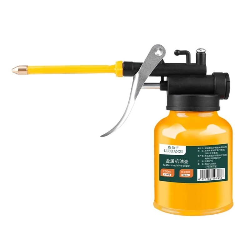 

High Pressure Oiler Hand Thumps Oil Can 250ml/8oz Plastic Hose