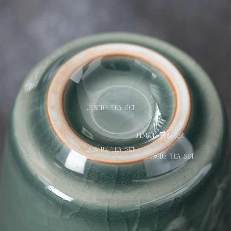 1pcs Ceramic Teacup Household Chinese Style Ge Kiln Tea Cup Drinking Tea and Steeping Pu Erh Tea Cups Drinking Utensils