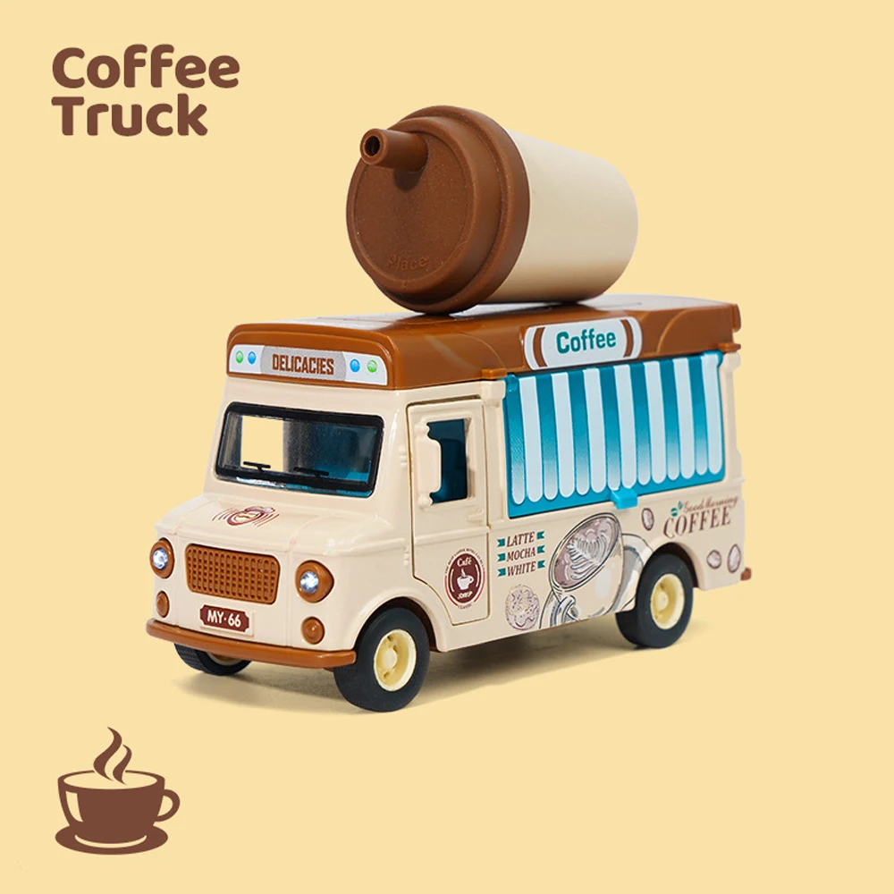 

1:36 игрушки на колесах для пищи, грузовик для столовой, автомобиль, мороженое для хот-догов