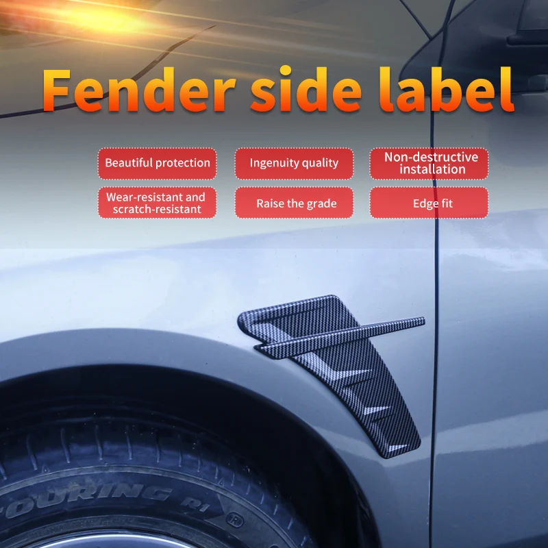 

Car Fender Modified General Imitation Shark Side Air Outlet Modified Car Stickers Simulation Air Outlet Fender Decorative Sticke
