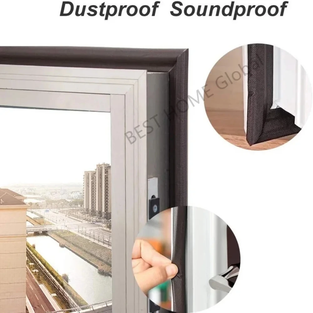 Self-Adhesive Foam Sealing Tape: Windbreak & Soundproof Gap Filler for Doors and Windows (10M)