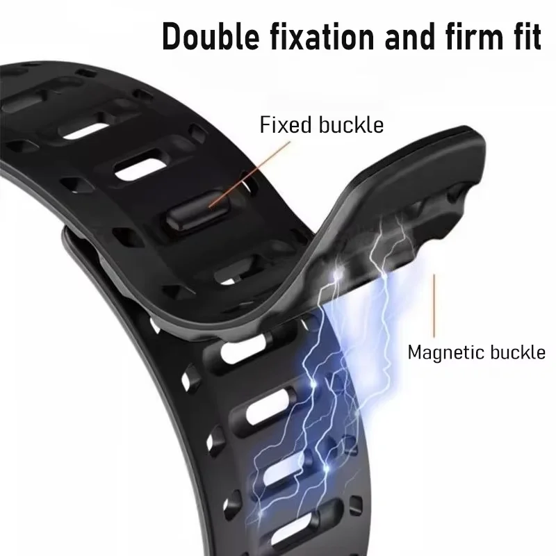 Silicone Magnetic Strap 22mm Band Bracelet
