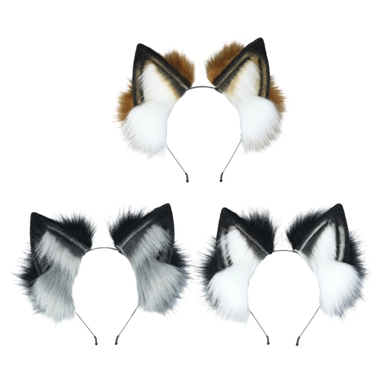 

SPA Shower Headband Foxes Ear Shape Hair Hoop Party Headpiece Cosplay Anime Prop