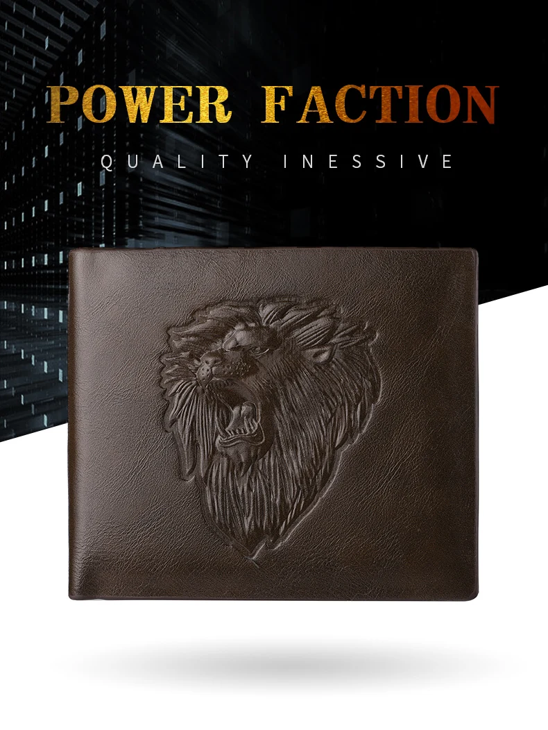 Wallet Men's Personalized Three-Fold 3D Embossed Wallet Multi-Card Credit Card Holder Zipper Coin Short Wallet Men