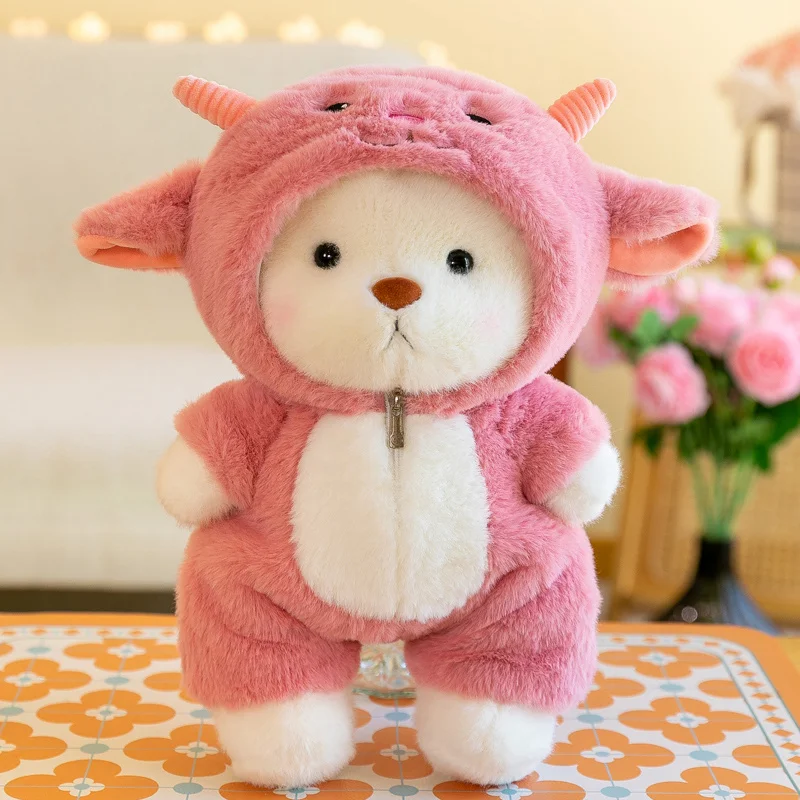 thumbnail image 1 of Oso de peluche kawaii de alta calidad que se convierte en dinosaurio, tiburón, oveja para novia, regalo del día de San Valentín, decoración de fiesta de cumpleaños, 1 of 5