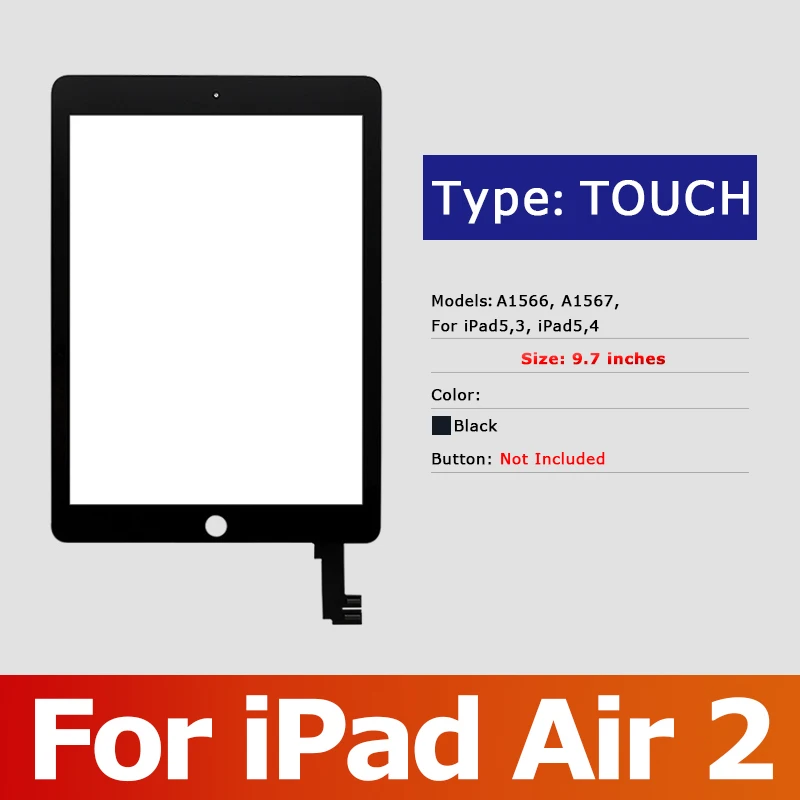 لباد الهواء 2 LCD تعمل باللمس لباد 6 A1566 A1567 ش...