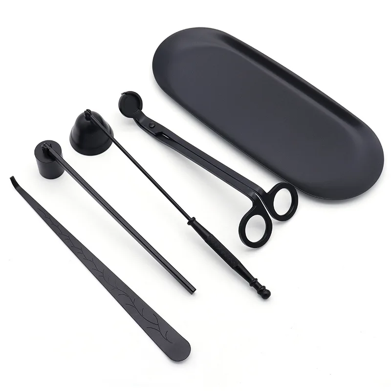 Stainless Steel Candle Wick Dipper Oil Lamp Trimmer Daily Home Extinguish Trim Scissor Cutter Snuffer Tool Hook Clipper Set | Дом и сад