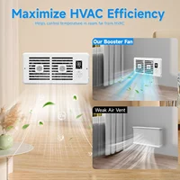 Register Booster Fan 4*10Inch Smart Heating Cooling AC Vent Fan With Remote Control & Thermostat Control Household Radiator 2