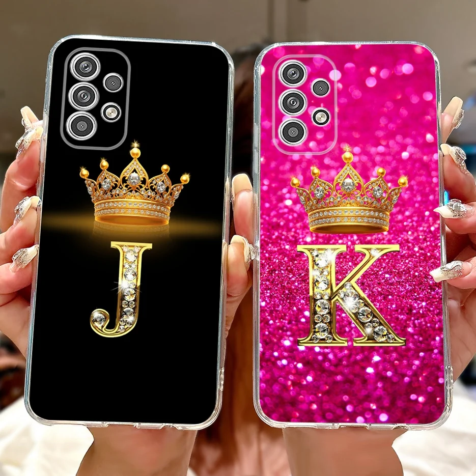 Luxury Crown Letters Soft Silicone Phone Case Cover
