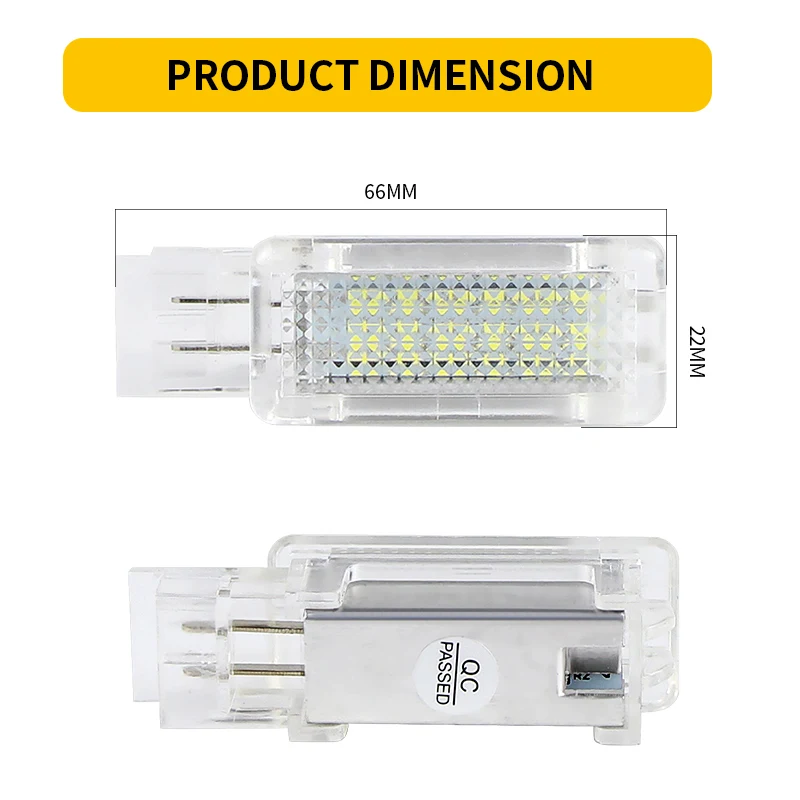 LED Luce Di Cortesia Per Porta Auto – Compatibile Mercedes Classe C W203, W209, SLK R171 | Bianco 6000K - 3