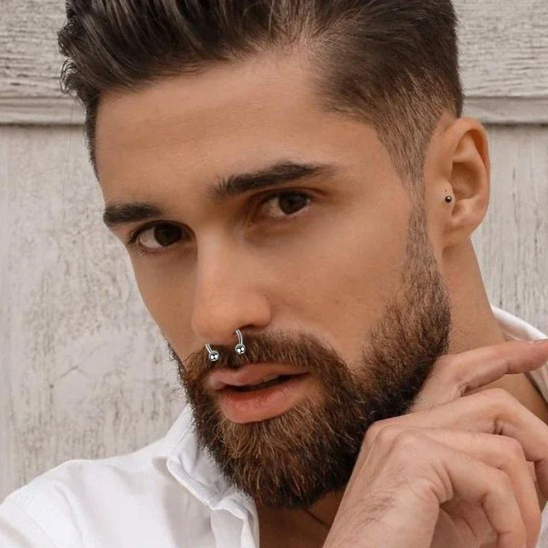 Piercing Jewelry 36PC Stainless Steel Horseshoe Septum Piercing Lot Nose Piercing Ring Bulk Fake Nose Ring Earring Cartilage