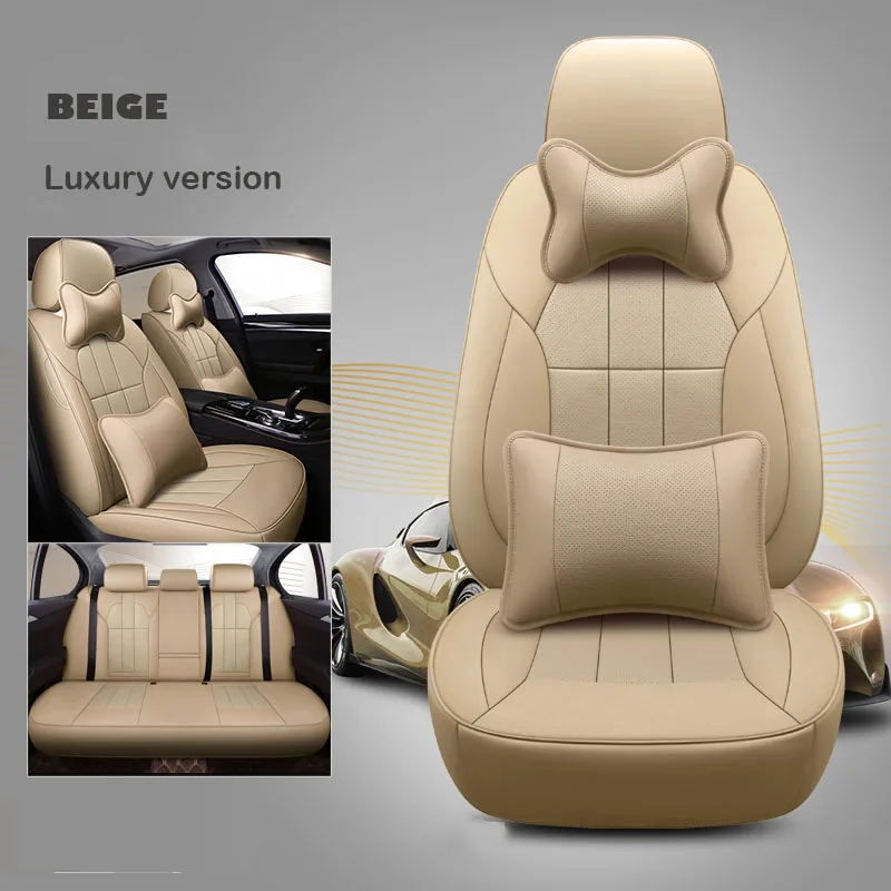 

custom cowhide car seat cover leather for 8 seat Nissan Patrol y61 y62 y60 Peugeot 308SW Buick Enclave accessories car styling