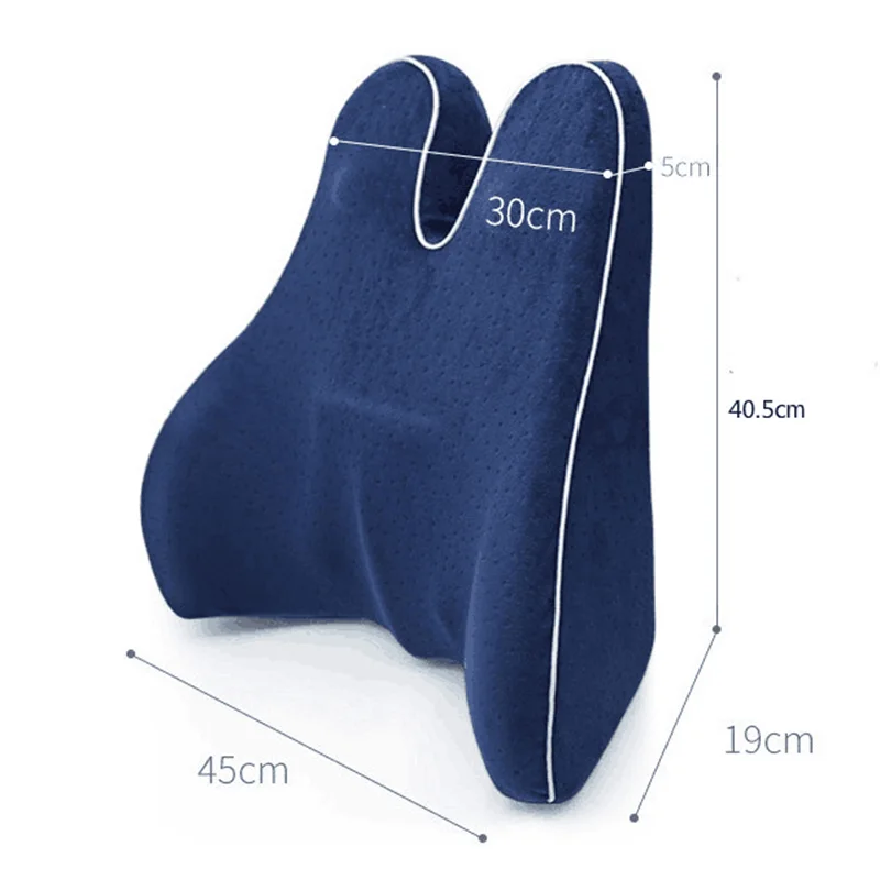 Orthopedic Chair Back Cushion Memory Foam Car Seat Office Sofa  Waist Lumbar Side Support Pillow Spine Coccyx Protect 2
