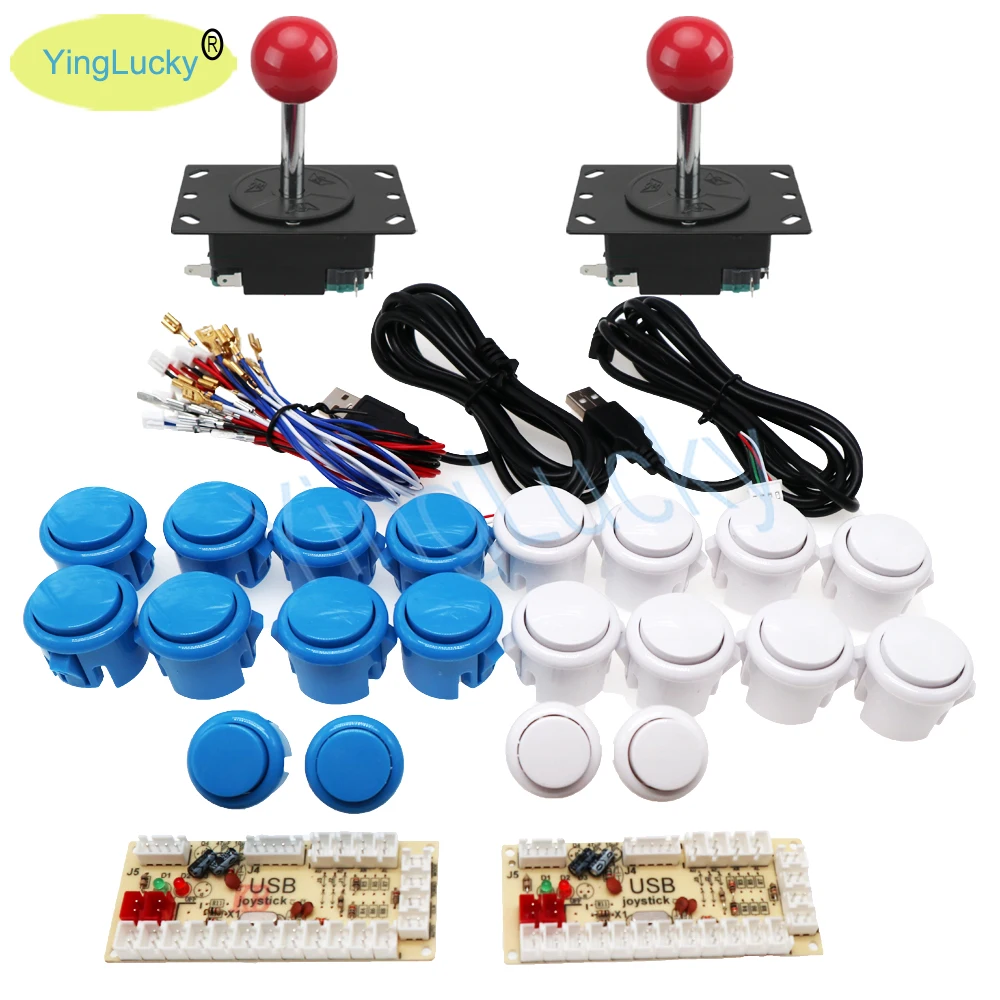 Sanwa 아케이드 DIY 키트 제로 지연 USB 아케이드 컨트롤러-PC 연결 아메리칸 스타일 조이스틱 4/8 웨이 푸시 버튼 Jamma HA