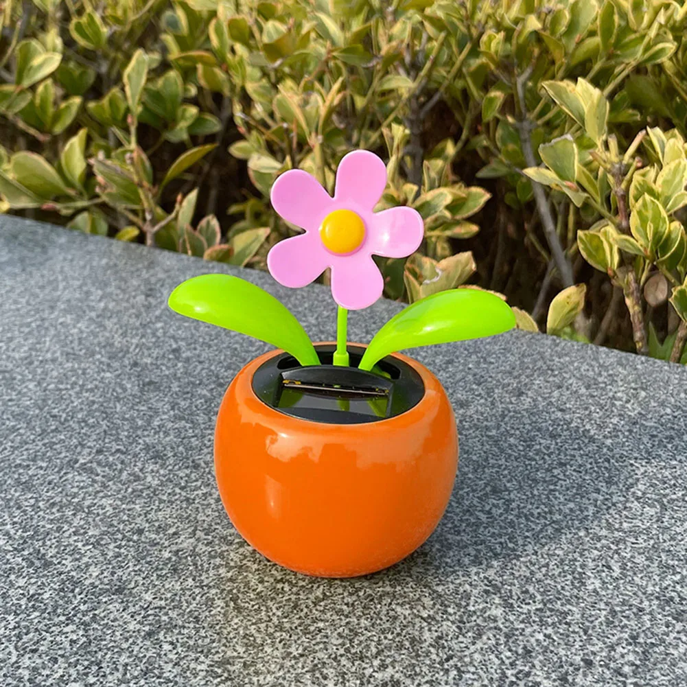 

ABS Solar Flowers Solar Flowers Great Decoration 4pcs Solar Powered Bubble Head Car Decor Daisy Bee Dancing Swing