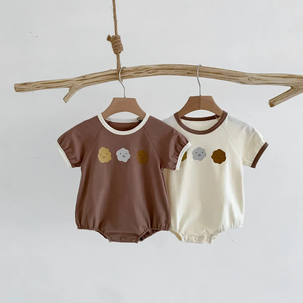 Baby Boys Summer Outfit Thin Cotton Romper Suit Cute Cartoon Design Newborn Clothes Infant Footed Pajamas Comfortable Clothes