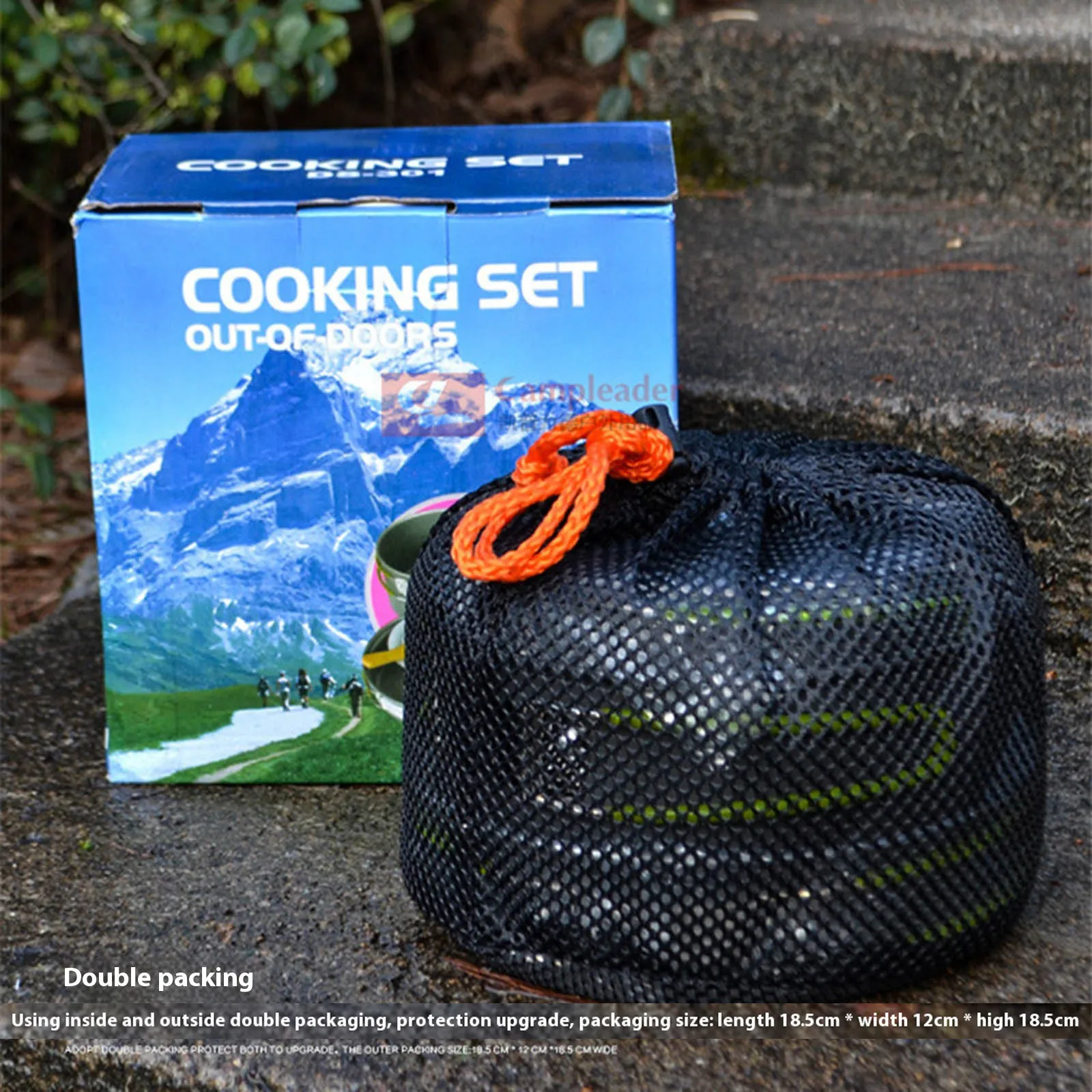 11in1 Portable Camping Cookware Kit Lightweight Folding Nonstick Cooking Pot Pan Spoon Set Cook Equipment Cooker Set For Cooking